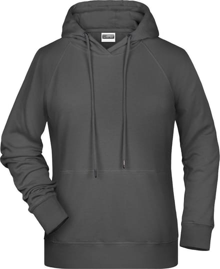 James and Nicholson Dames/dames Raglan Sleeved Hoodie (Grafiet)