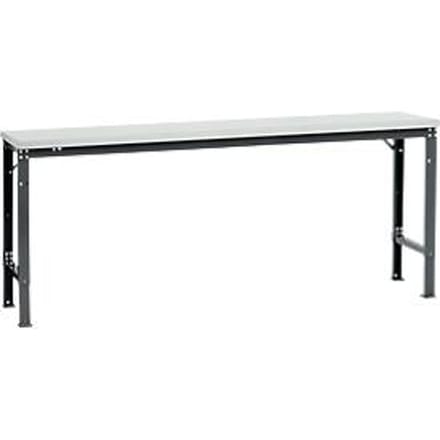 Manuflex basistafel UNIVERSAL Speciaal, 2000 x 800 mm, melamine lichtgrijs, antraciet