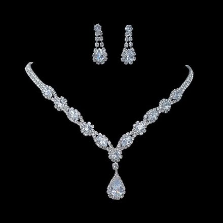 Sieradenset/Halsketting en oorbellen set Zilver