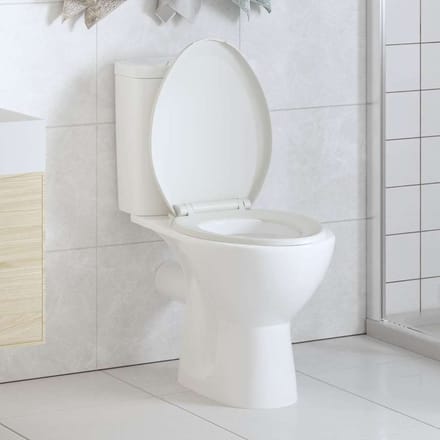 vidaXL - Toiletbril - soft-close - met - quick-release - ontwerp - wit