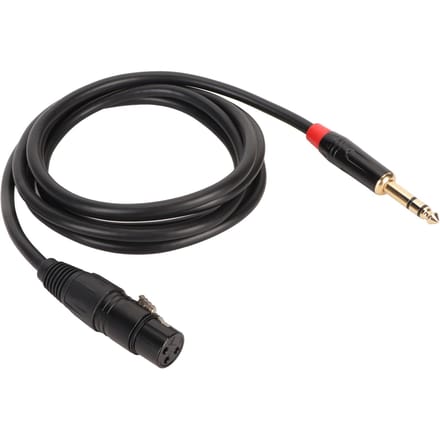 Microfoonkabel 2m Lang XLR Female naar 14 Inch TRS Gebalanceerd Signaal Interconnect Kabel