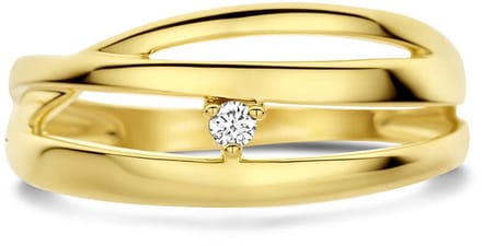 Geelgouden Ring met Diamant 4035359 – 14 Karaat Goud 0,03 ct