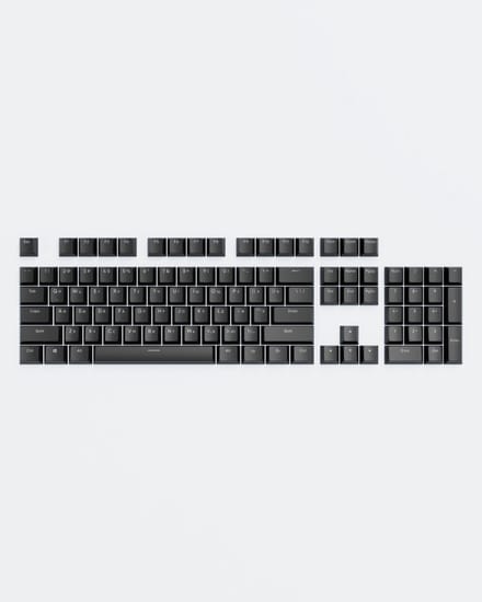 Dark Project - KS-45 PBT - Keycaps - Zwart - ENG/RU/UA