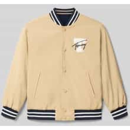 Regular fit omkeerbare blouson van katoen