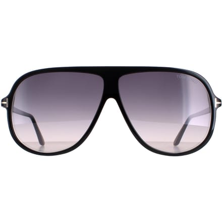 Tom Ford Spencer 02 FT0998 01B glanzend zwarte zonnebril met rookverloop
