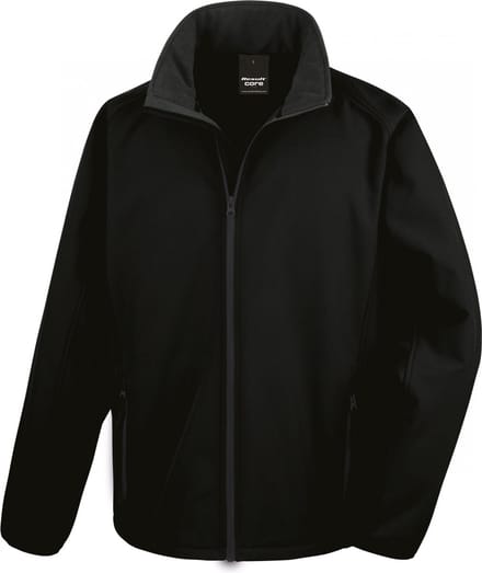 Result Printable Soft Shell Jacket RT231 - Black/Black - M