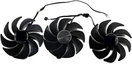 Videokaart Ventilator - Grafische Kaart Koeler - Computer Koelen - Efficiënte Warmteafvoer - 3 Fans - Zwart