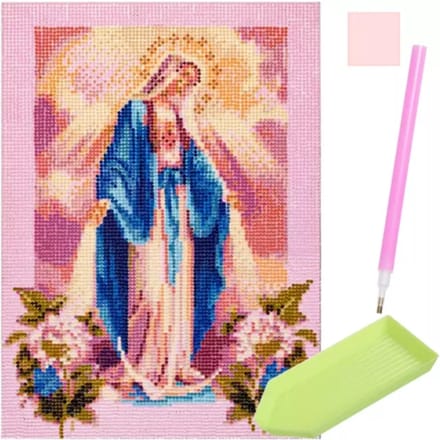 Malatec Diamond Painting Set "Maria" - 30x40 cm - Creatieve Ontspanning