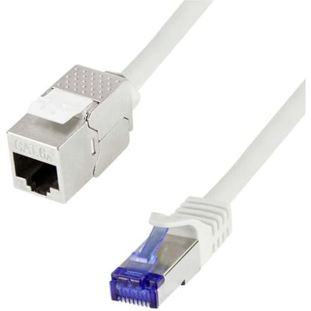 LogiLink CC5072S RJ45 Netwerkkabel, patchkabel CAT 6A S/FTP 5 m Grijs Snagless 1 stuk(s)
