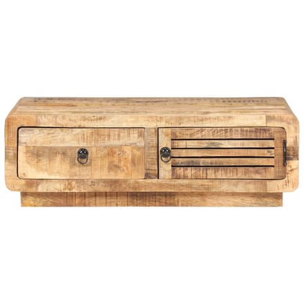 vidaXL - Salontafel - 90x60x29 - cm - ruw - mangohout