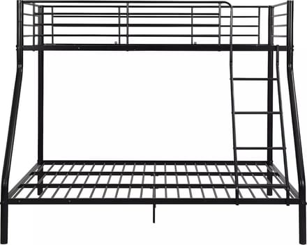 Vente-unique Stapelbed metaal zwart 90 x 190 cm, 140 x 190 cm