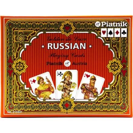 Piatnik Russische Gouden Speelkaarten - 2 Dekken Lux