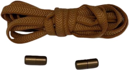 Knaak Plat Elastische Veters - Niet Meer Strikken! - Bruin - Schoenveters - 2 Stuks - One Size