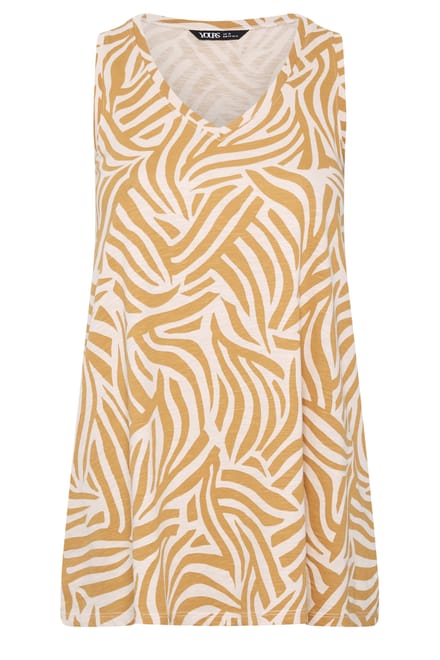 Yours Gouden Top Met Zebraprint Size 58-60