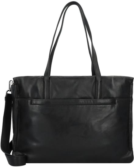 LIEBESKIND BERLIN Leren Schoudertas Sky Sheep Natural Shopper Black Zwart