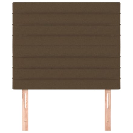 vidaXL - Hoofdbord - donkerbruin - 100x5x118/128 - cm - Stof
