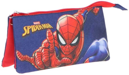 Spiderman Etui - Pennenetui voor Kind - Rechthoekig - Blauw - Pennenzak