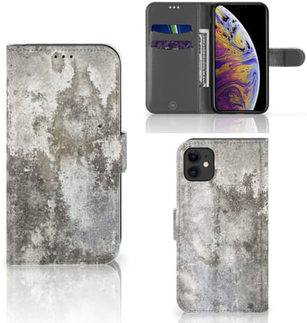 Apple iPhone 11 Bookcase Beton Print