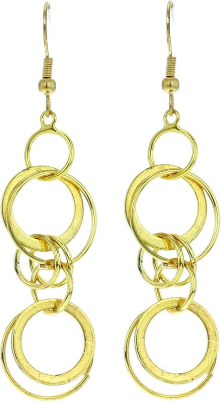 Behave - Oorbellen dames goudkleur ringen - Trendy statement look