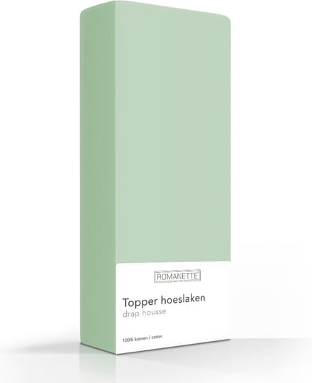 Luxe Verkoelend Katoenen Topper Hoeslaken - Mint