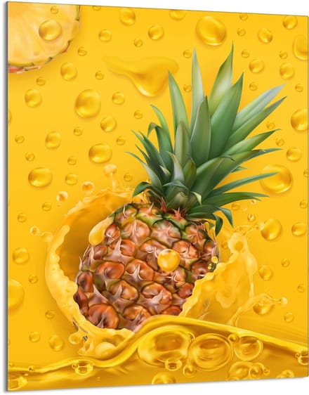 TMK ArtDeko Serie - Snijplank - Ananas - 40x52 cm - Glas