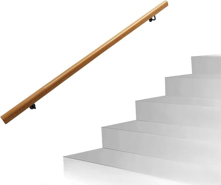Houten trapleuning - Muursteun trap - Veilig traplopen - Massief hout - 30cm - Niet gespecificeerd