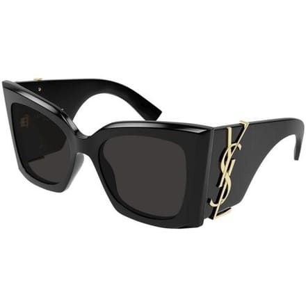 Saint Laurent Cat Eye Zonnebril Met Logo Dameszonnebril Zwart SLM119-001 Basic Packaging-Eyeglass Case,One Size