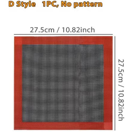 1PC Tapis de Cuisson en Silicone Perforé, 2 Côtés avec Motifs Bouffée & Rond, Doublure de Four Réutilisable Antiadhésive, pour Biscuits Macarons Pain D-Small black