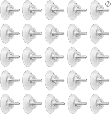 Equivera Zuignap met schroefdraad - Transparante Zuignap - 15 Stuks