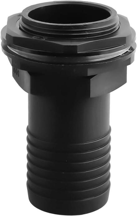 Overloop Connector - Regenwater Afvoer - Water Opslag - Compleet Montagekit - 1 Inch - Grijs