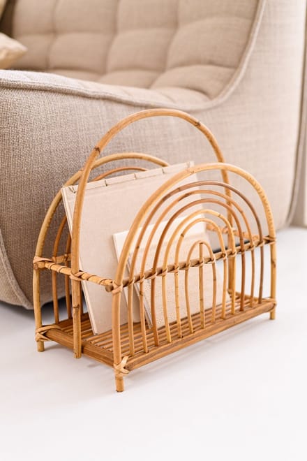 Magazine rek/Kranten mand Rotan