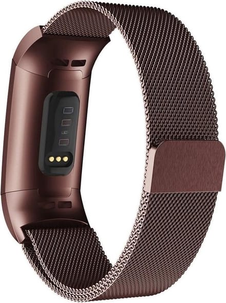 Go Go Gadget - Milanese band - Geschikt voor Fitbit Charge 4 - Bruin - Small