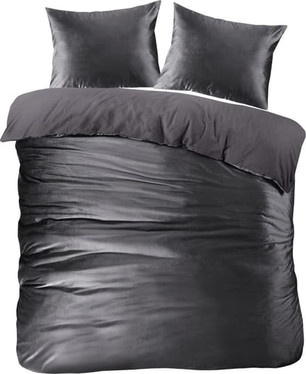 Papillon Uni Velvet Dekbedovertrek - Lits-jumeaux - 240x200/220 cm - Grijs