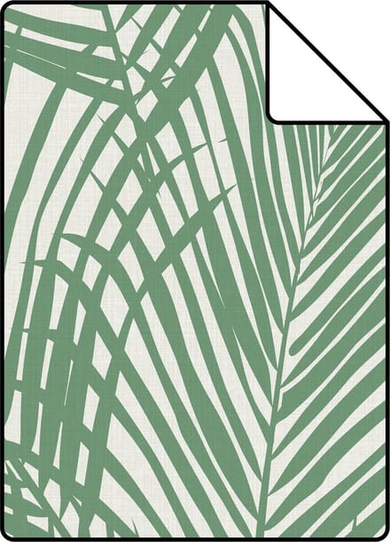 Proefstaal ESTAhome behang palmbladeren jade groen - 26.5 x 21 cm - 139007-S