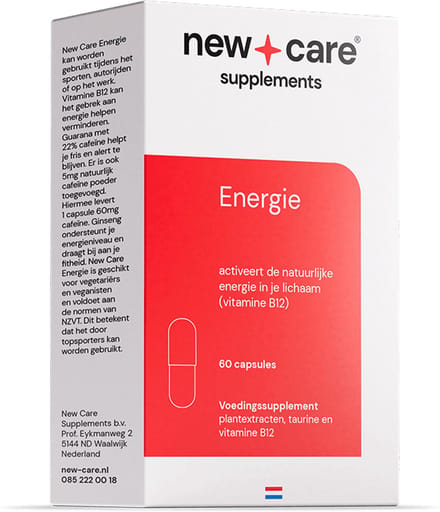 New Care Energie met cafeïne - 60 capsules - NZVT - vegan