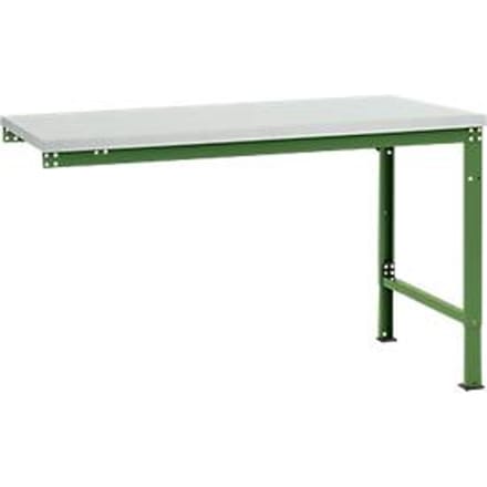 Manuflex aanbouwtafel UNIVERSAL Speciaal, tafelblad melamine, 1500 x 1000, resedagroen