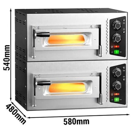 GGM Gastro Elektro Pizzaofen - 1x 35cm - Manuell Zilver