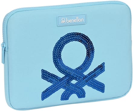 Laptop Cover Benetton Sequins Light Blue (31 x 23 x 2 cm)