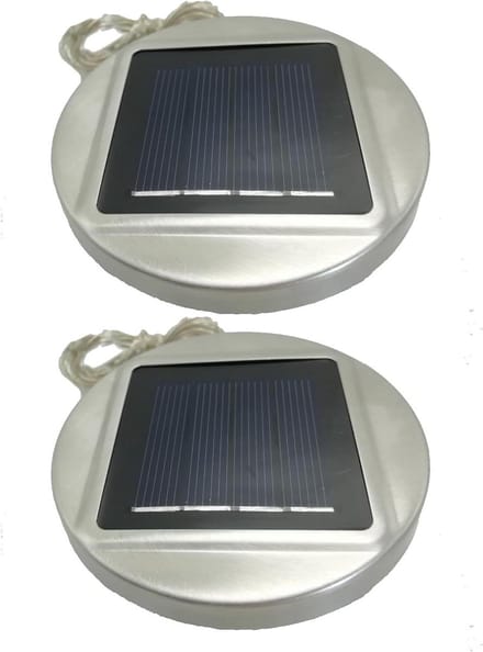 Solar Lantaarn Top - Zonne Paneel - Tuin Verlichting - Waterdicht Ontwerp - 2 Stuks 8cm - Warm Wit