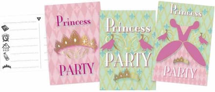 Haza Witbaard Princess Party Invitations 6pcs.