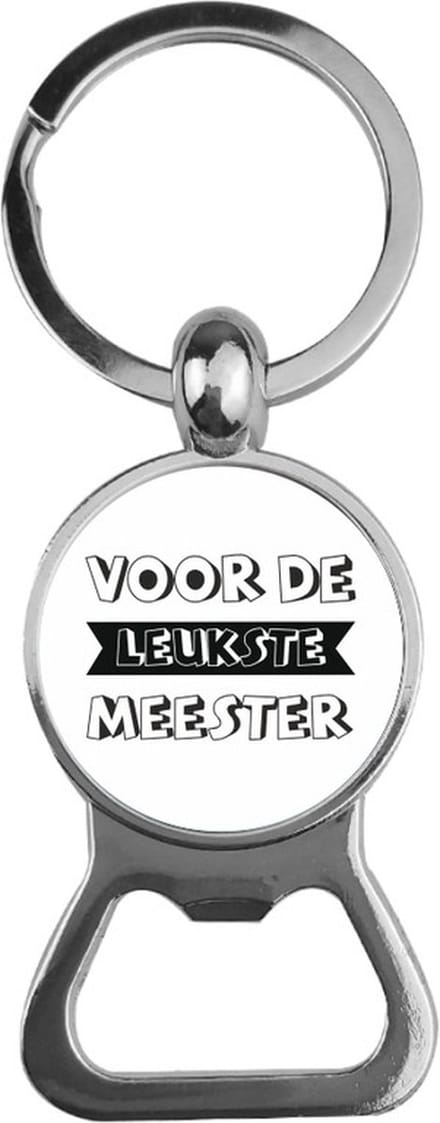 Bieropener Glas -  Voor De Leukste Meester