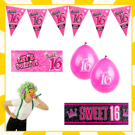 Feestpakket | Sweet 16 | 6-delig
