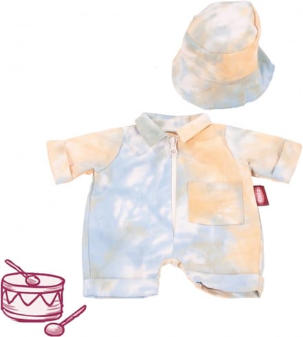 Götz poppenkleding met tie-dye effect voor pop van 30-36cm