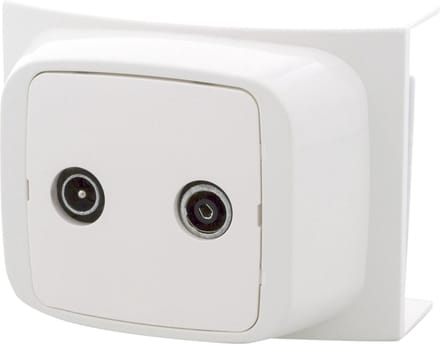 Attema K40 contactdoos – radio – tv – polarwit