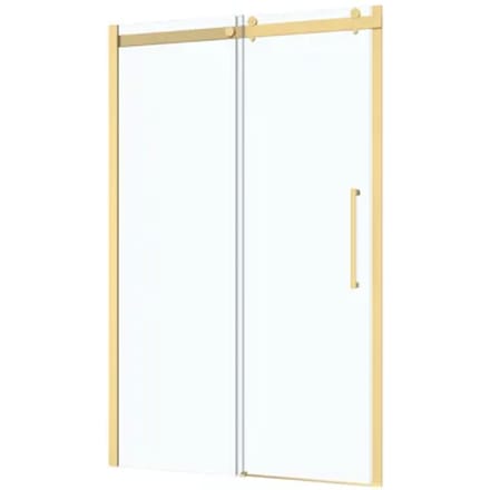 Aurlane - Douche Schuifdeur Rolling 120 X 200cm - Goud Profiel - 8 Mm Helder Glas