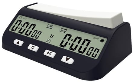 Digitale Schaaktimer - Schaakklok Stopwatch - Schaken Spelletjes - Multifunctionele Timer - 15 x 9 x 6 cm - Zwart