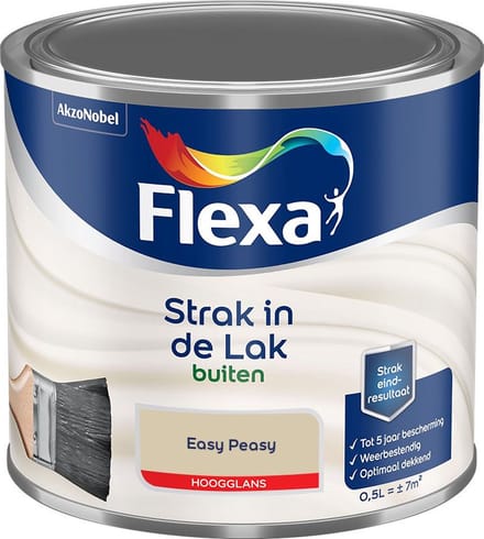 Flexa - Strak In De Lak Buitenlak Hoogglans - Easy Peasy - Mengverf - 500 Ml