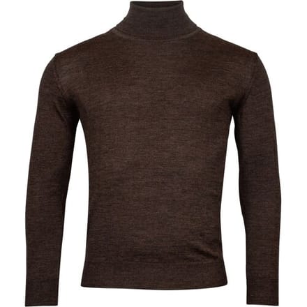 Baileys Trui Rollneck Merino Single Knit Dark Brown / male