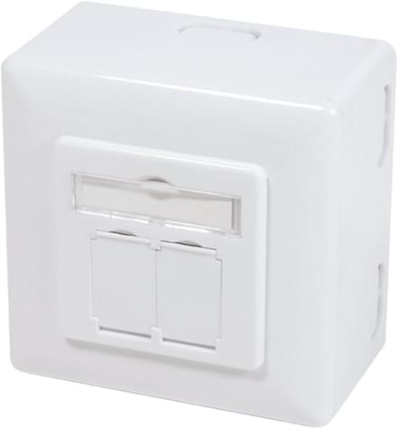 LogiLink NP0039 Cat6 2-Port Network Outlet Box