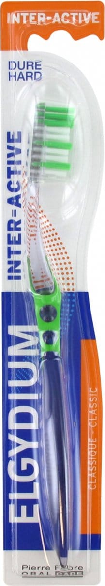 Elgydium Inter-Actieve Harde Tandenborstel (Kleur : Groen)
